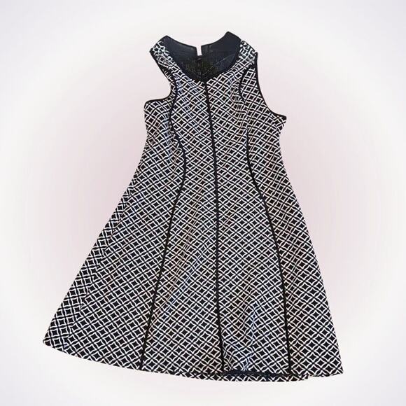Mossimo Black and White High-Neck A-Line Dress | Sz L - Picture 1 of 5
